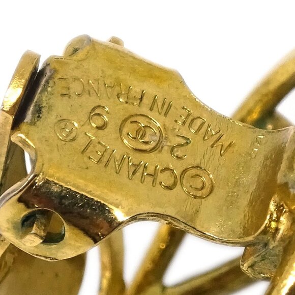 Chanel Gold Dangle Earrings Clip-On 29 172011 - Picture 4 of 4